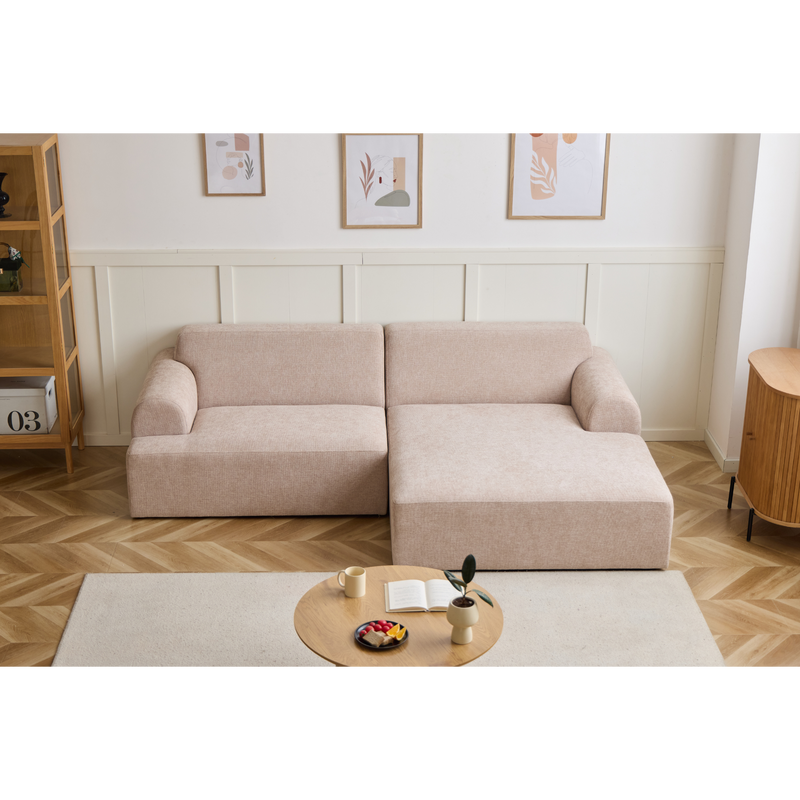 Arianna - Chaise longue bank in beige - Linkeropstelling
