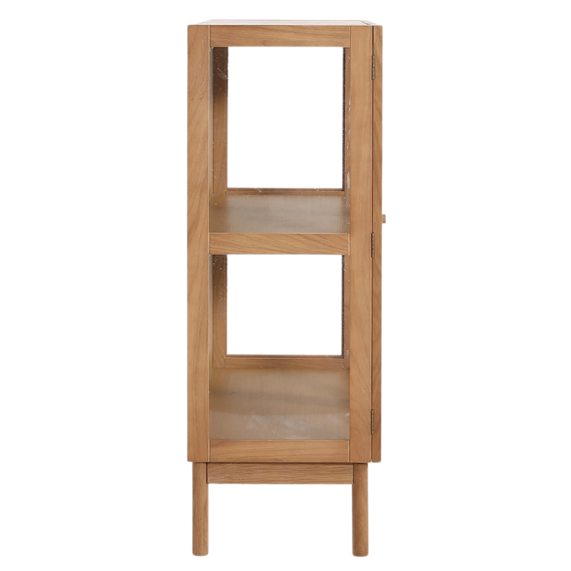 Havana eiken vitrinekast met 2 deuren - 110x40x100 cm