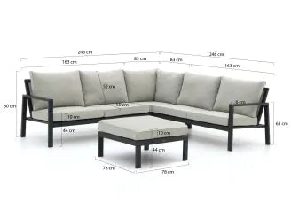 Artivera Alzano hoek loungeset 4-delig