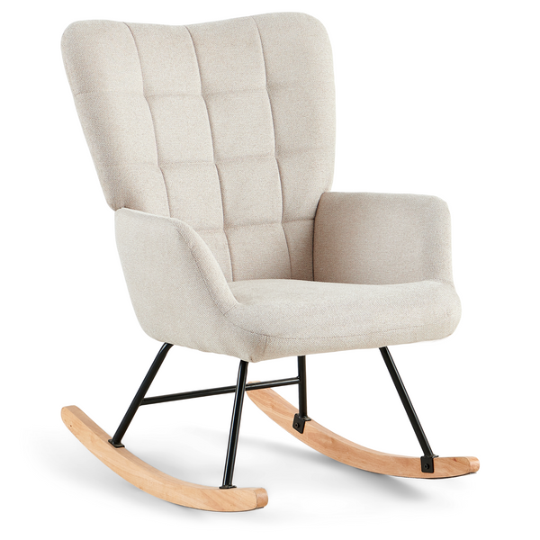 Allison schommelstoel met armleuningen - beige