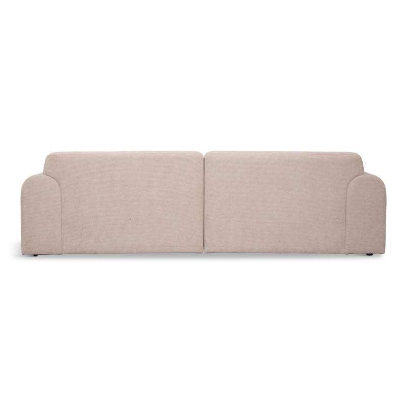 Arianna - Chaise longue bank in beige - Rechteropstelling