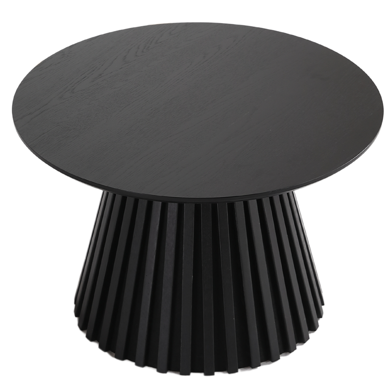 Lewis lamellen salontafel zwart Ø70 cm