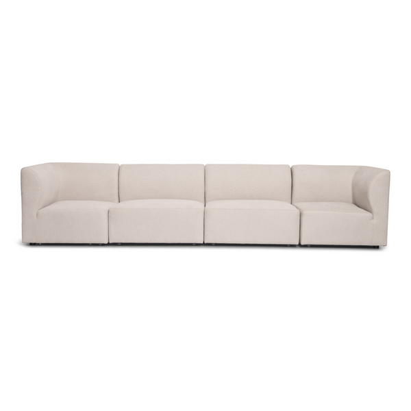 Emilia modulaire sofa in beige 4 modules L: 328 x D: 79 x H: 72 cm
