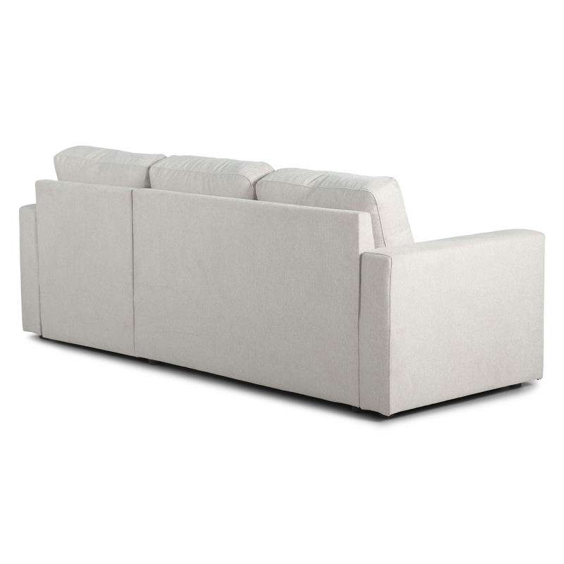 Sinus beige omkeerbare slaapbank met chaise longue en opbergruimte