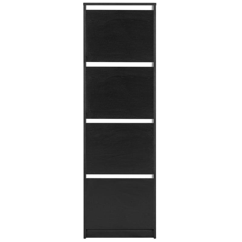 Amy schoenenkast - zwart met 4 deuren