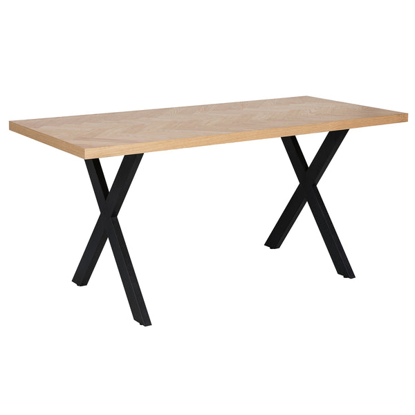 Calvin Eikenhouten Tafel met visgraatpatroon - 150 x 90 cm