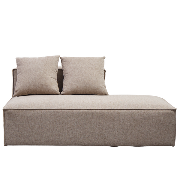 Hailey module met half rugleuning rechts in zand L: 148 x D: 100 x H: 65 cm
