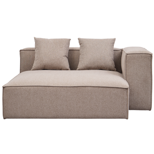 Hailey rechter chaiselongmodule in zand L: 147 x D: 148 x H: 65 cm