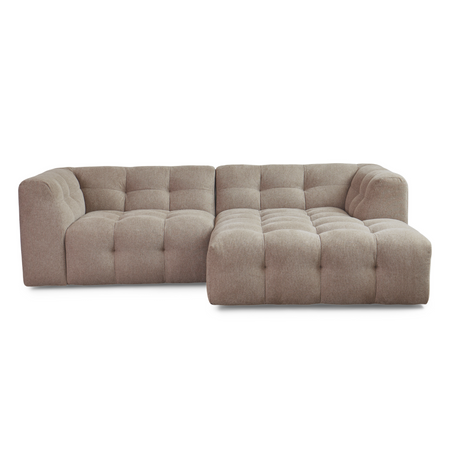 Poppy chaise longue bubble bank zand - rechts