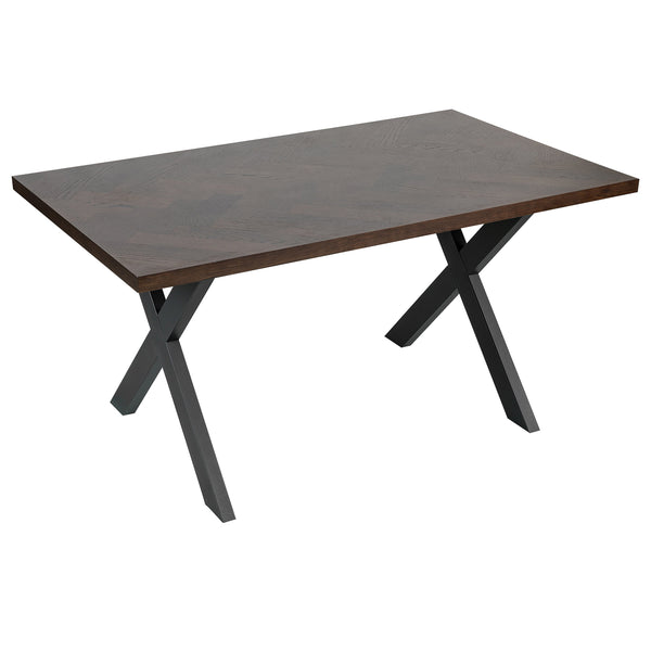 Calvin Eikenhouten Tafel met visgraatpatroon in gerookte eiken - 150 x 90 cm