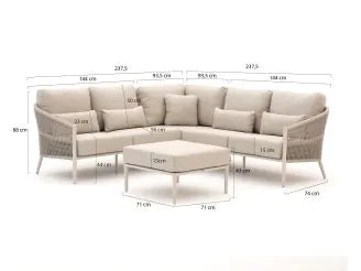 Artivera Mineo hoek loungeset 4-delig