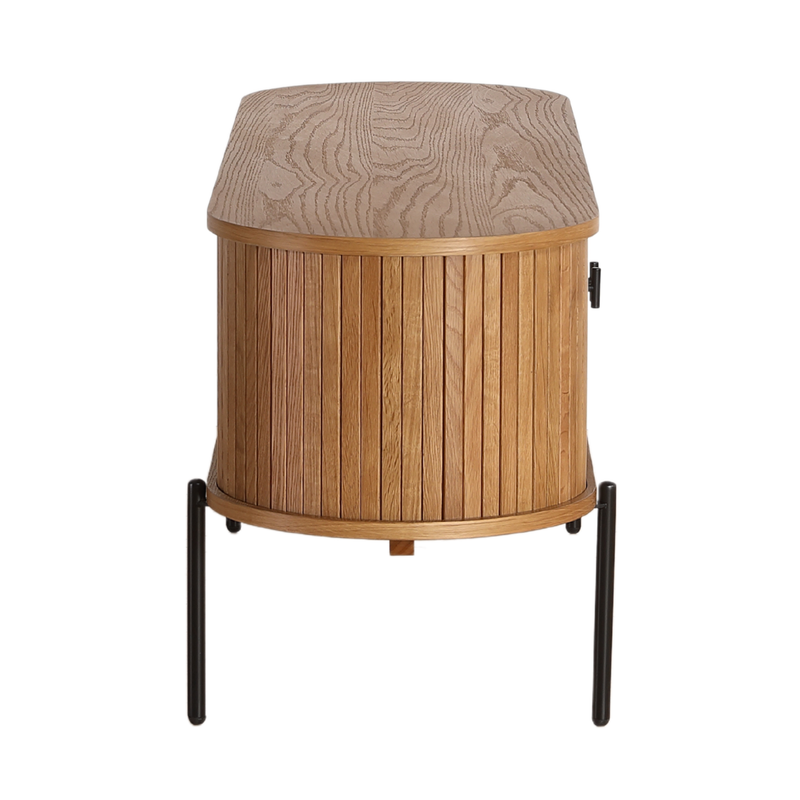 Florence jaloezie tv-meubel met lamellen in eikenhout 138x40x55 cm