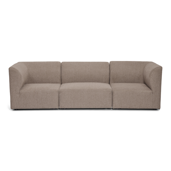 Emilia modulaire sofa in zandkleur met 3 modules L: 243 x D: 79 cm x H: 72 cm