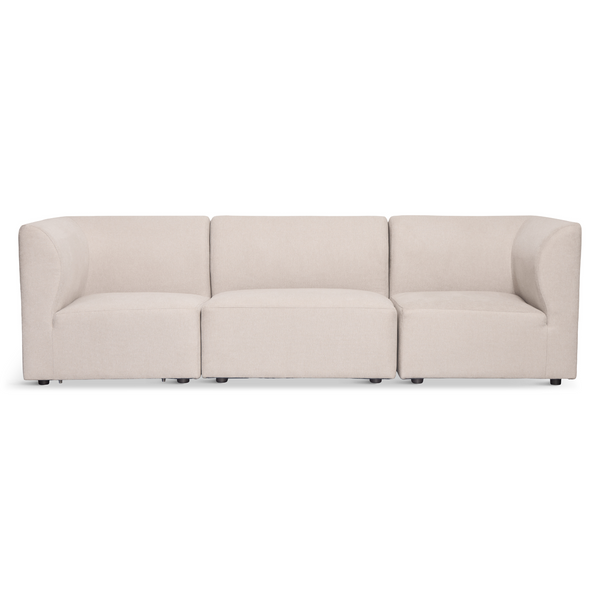 Emilia modulaire sofa in beige met 3 modules L: 243 x D: 79 cm x H: 72 cm