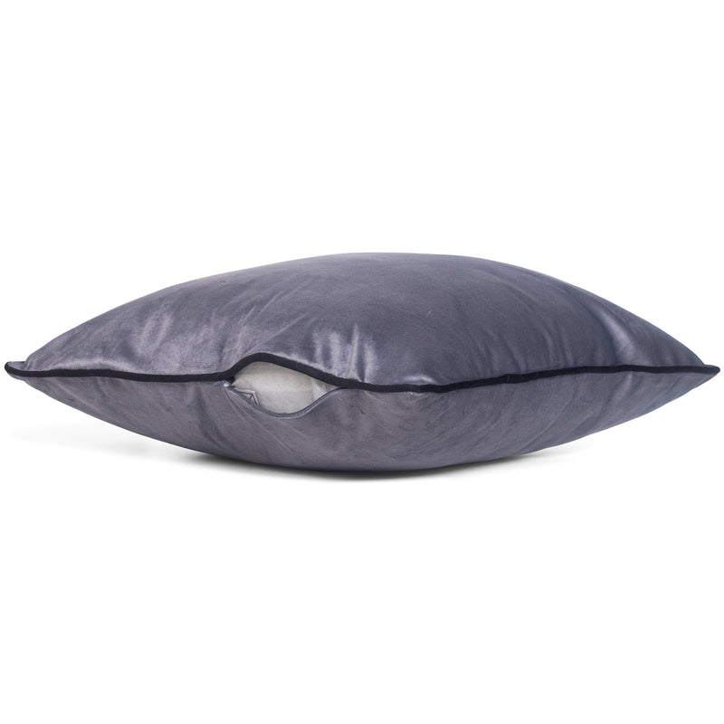Gabi decoratief kussen - Zilvergrijs fluweel 45x45 cm
