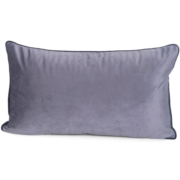 Gabi decoratief kussen - Zilvergrijs fluweel 30x50cm