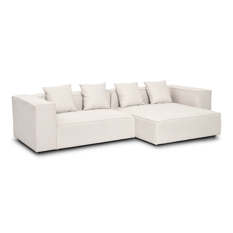 Hailey - Modulaire bank in beige met 2 modules L: 294 X D: 148 X H: 65 Cm