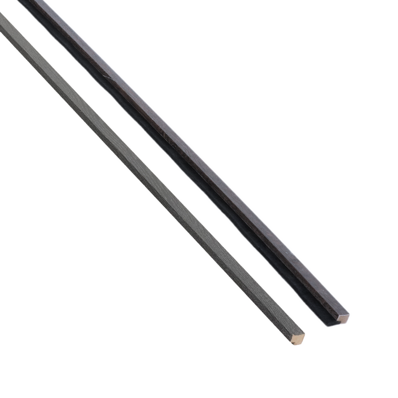 Afwerkingslijsten voor akoestische panelen in zwart eikenfineer 2400x45x18 mm - Rechts & links (2 stuks)