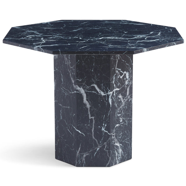 Lagoni - ronde eettafel Ø100 cm in Zwart marmer look