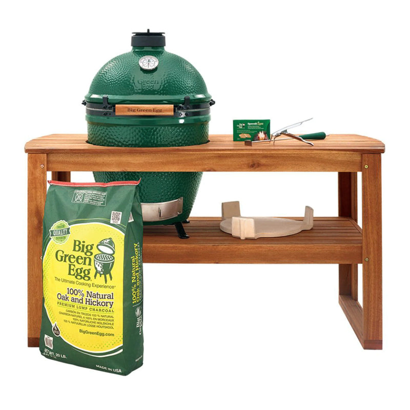 Actie Pakket : Large Big Green Egg in Acacia Tafel