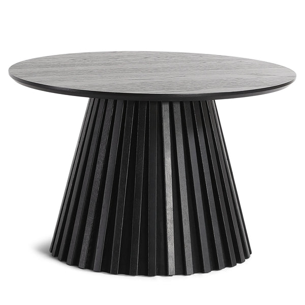 Lewis lamellen salontafel zwart Ø70 cm