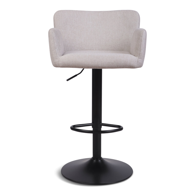 Melody barkruk – beige stof met verstelbare hoogte en draaifunctie