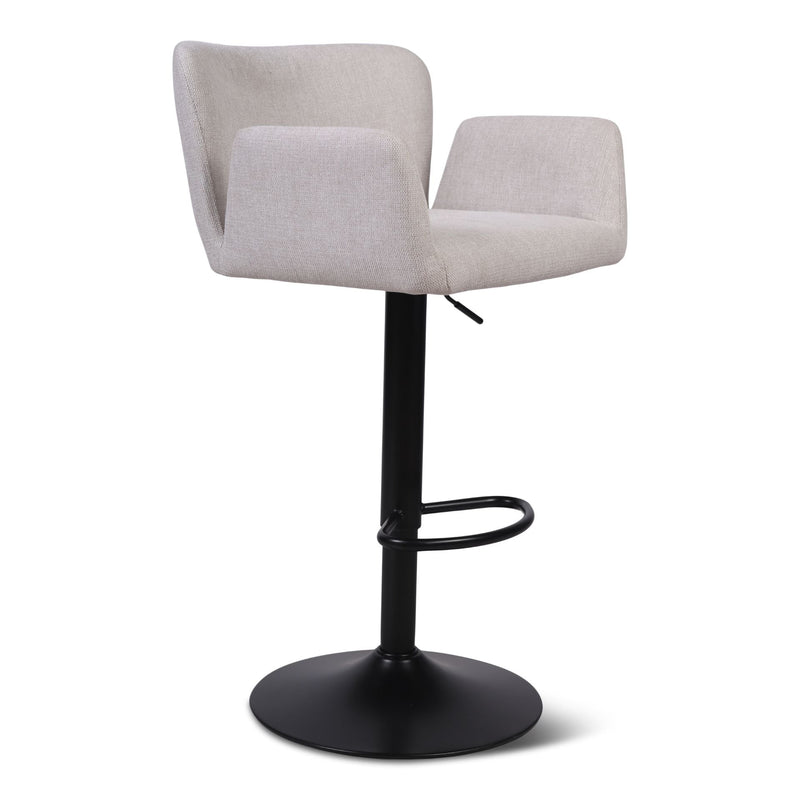 Melody barkruk – beige stof met verstelbare hoogte en draaifunctie