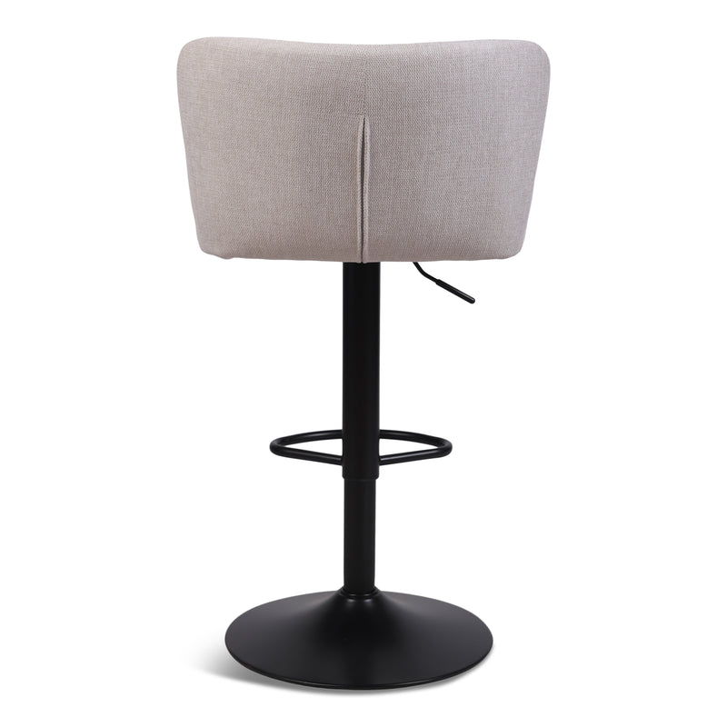 Melody barkruk – beige stof met verstelbare hoogte en draaifunctie