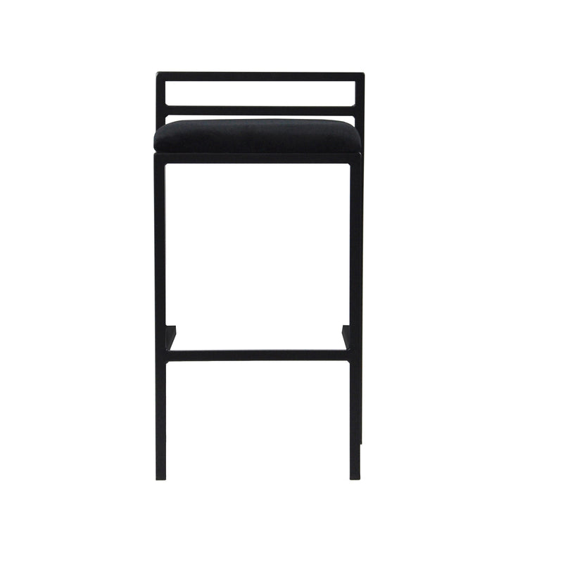 Allie barkruk voor keuken - Zwart fluweel 65 cm