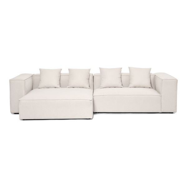 Hailey - Modulaire bank in beige met 2 modules L: 294 X D: 148 X H: 65 Cm