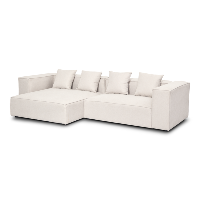Hailey - Modulaire bank in beige met 2 modules L: 294 X D: 148 X H: 65 Cm